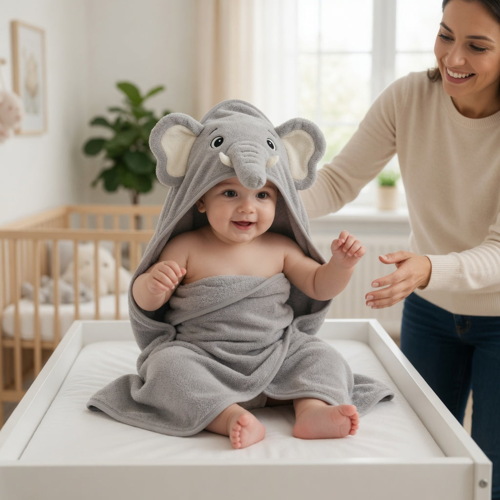 Baby Swaddle Bath Towel - Soft Wrap for Newborns