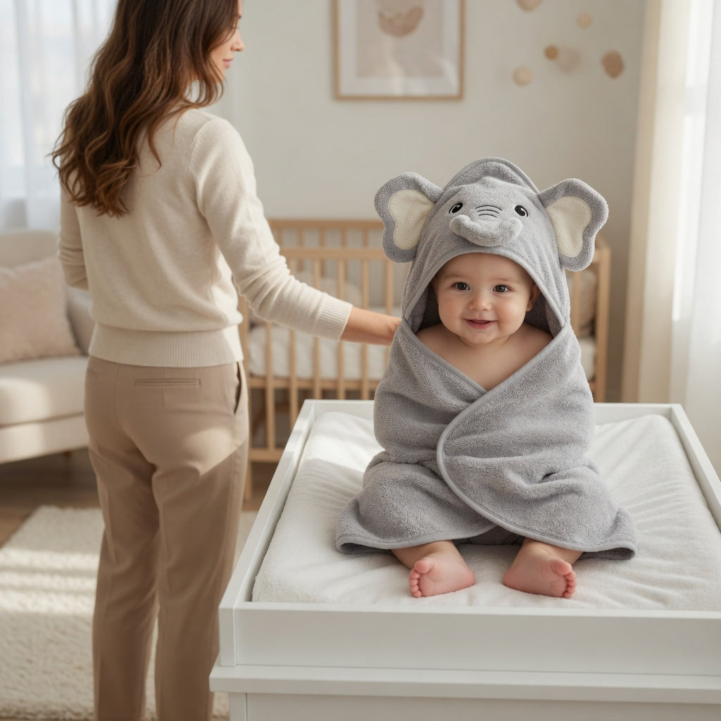 Baby Swaddle Bath Towel - Soft Wrap for Newborns