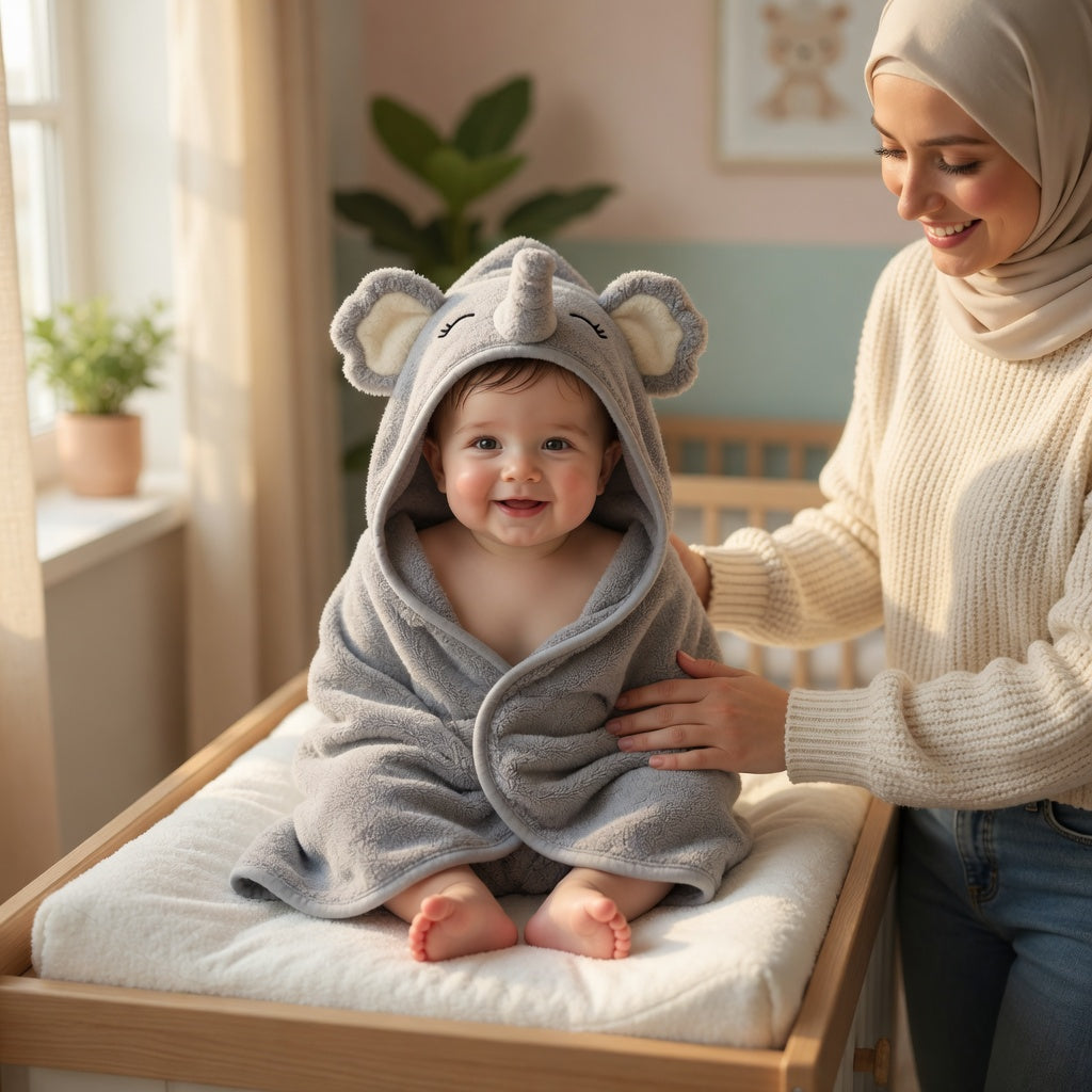 Baby Swaddle Bath Towel - Soft Wrap for Newborns