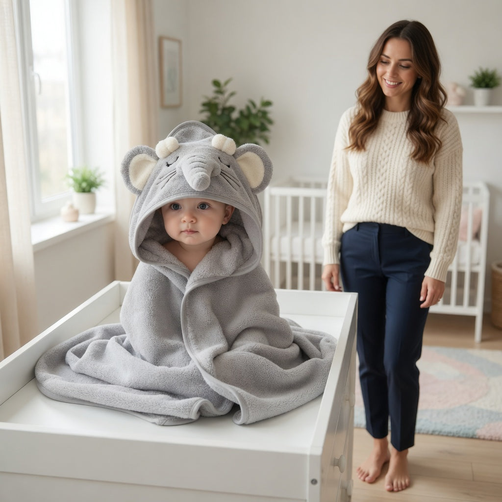Baby Swaddle Bath Towel - Soft Wrap for Newborns